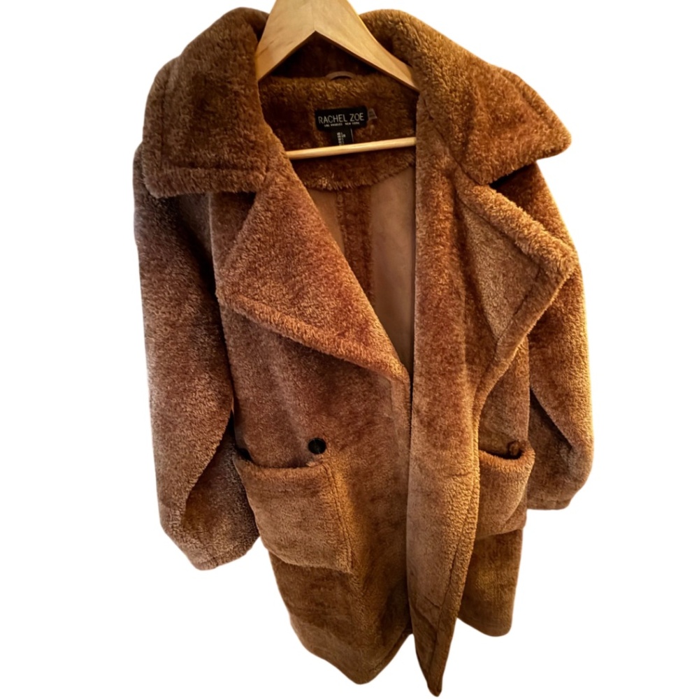 Rachel Zoe Honey Brown Coat L - XL